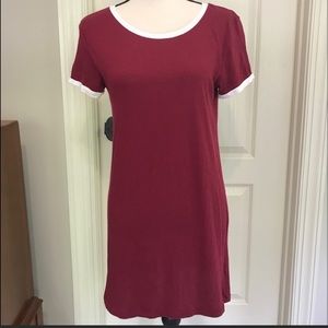 Maroon t shirt dress
